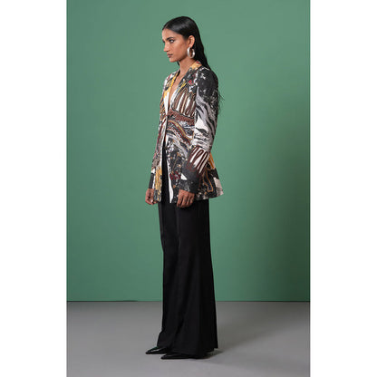 Advait Multi-Color Chasm Embroidered Blazer