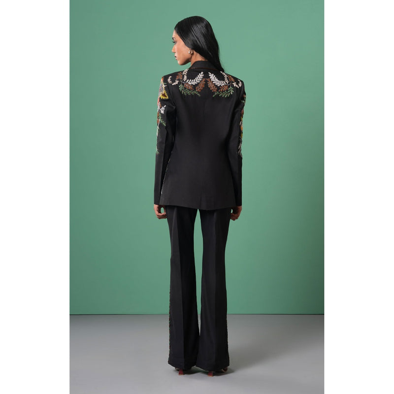 Advait Black Kuro Embroidered Blazer and Trouser (Set of 2)
