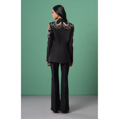 Advait Black Kuro Embroidered Blazer and Trouser (Set of 2)