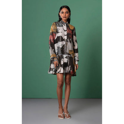 Advait Multi-Color Ecru Shirt Dress