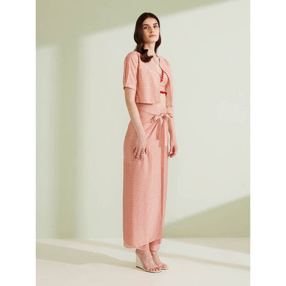1999AD Raisa Peach Bustier & Pant with Jacket Co-Ord (Set of 3)