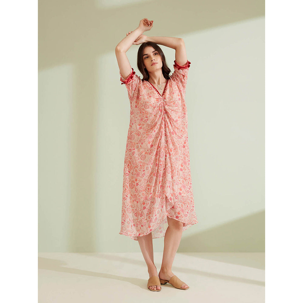 1999AD Chamomile Peach Kaftan Dress