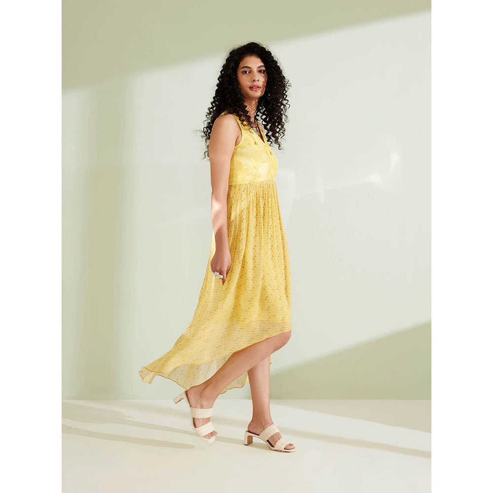 1999AD Blaine Yellow Printed Dress for Women