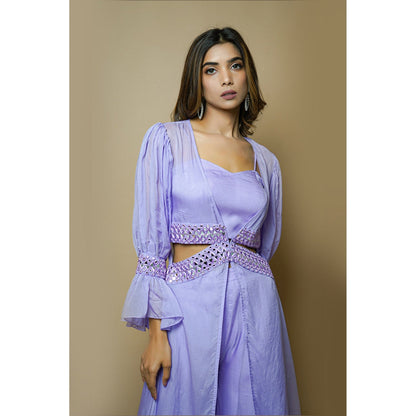 Ahi Clothing Lilac Cape Palazzo (Set of 3)
