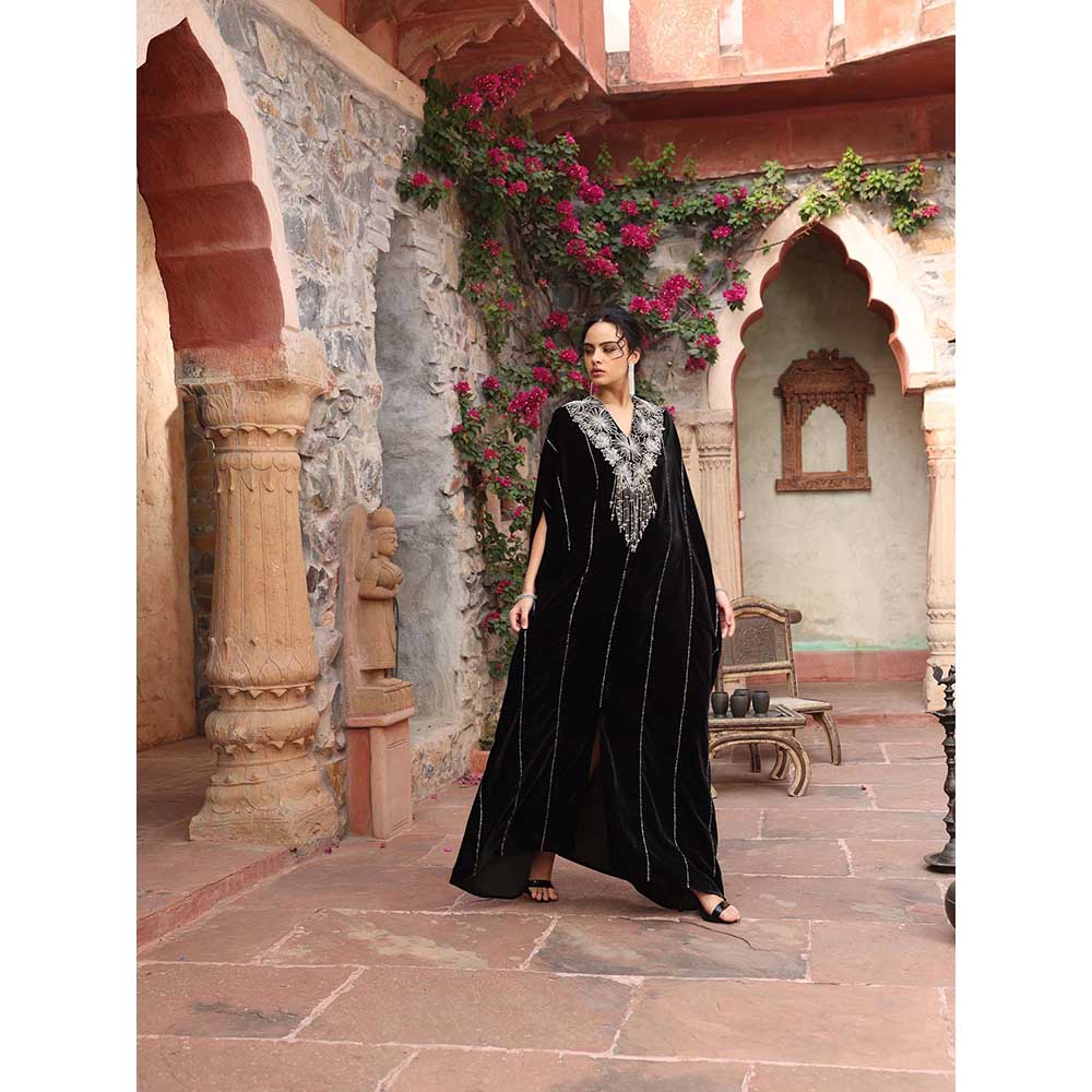 Ajiesh Oberoi Black Kaftan Dress
