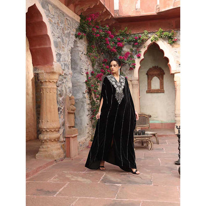 Ajiesh Oberoi Black Kaftan Dress