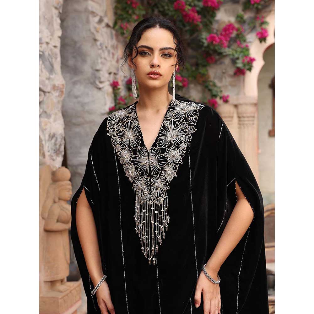 Ajiesh Oberoi Black Kaftan Dress