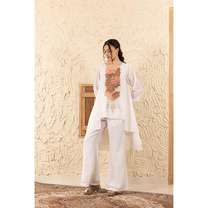 Ajiesh Oberoi Ivory Kiara Co-Ord (Set of 2)