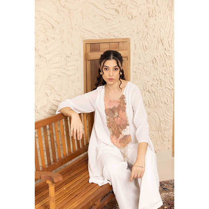 Ajiesh Oberoi Ivory Kiara Co-Ord (Set of 2)