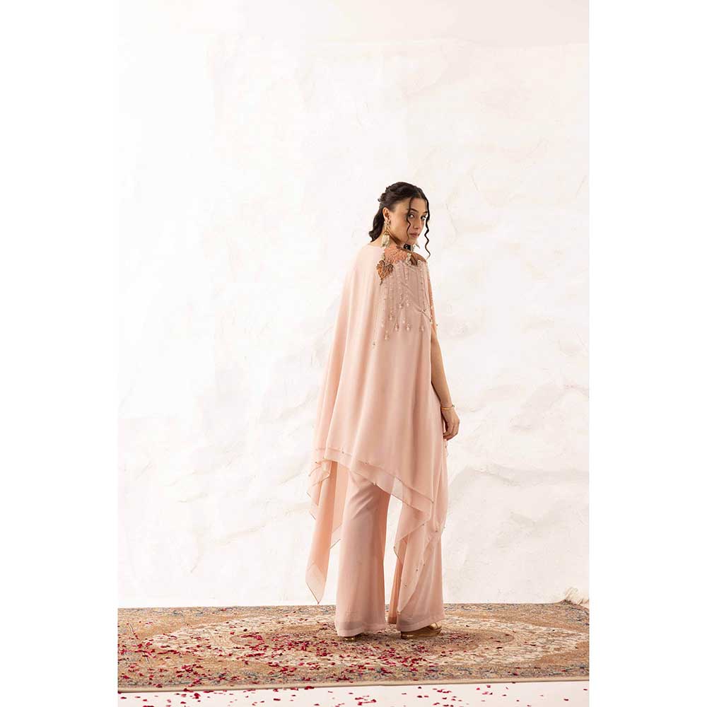 Ajiesh Oberoi Pink Barkha Co-Ord (Set of 2)