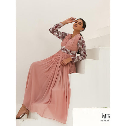 Akanksha Mago Rosanne Rose Pink Embroidered & Embellished Gown