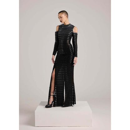 AKHL Black Gradient Glass Dress