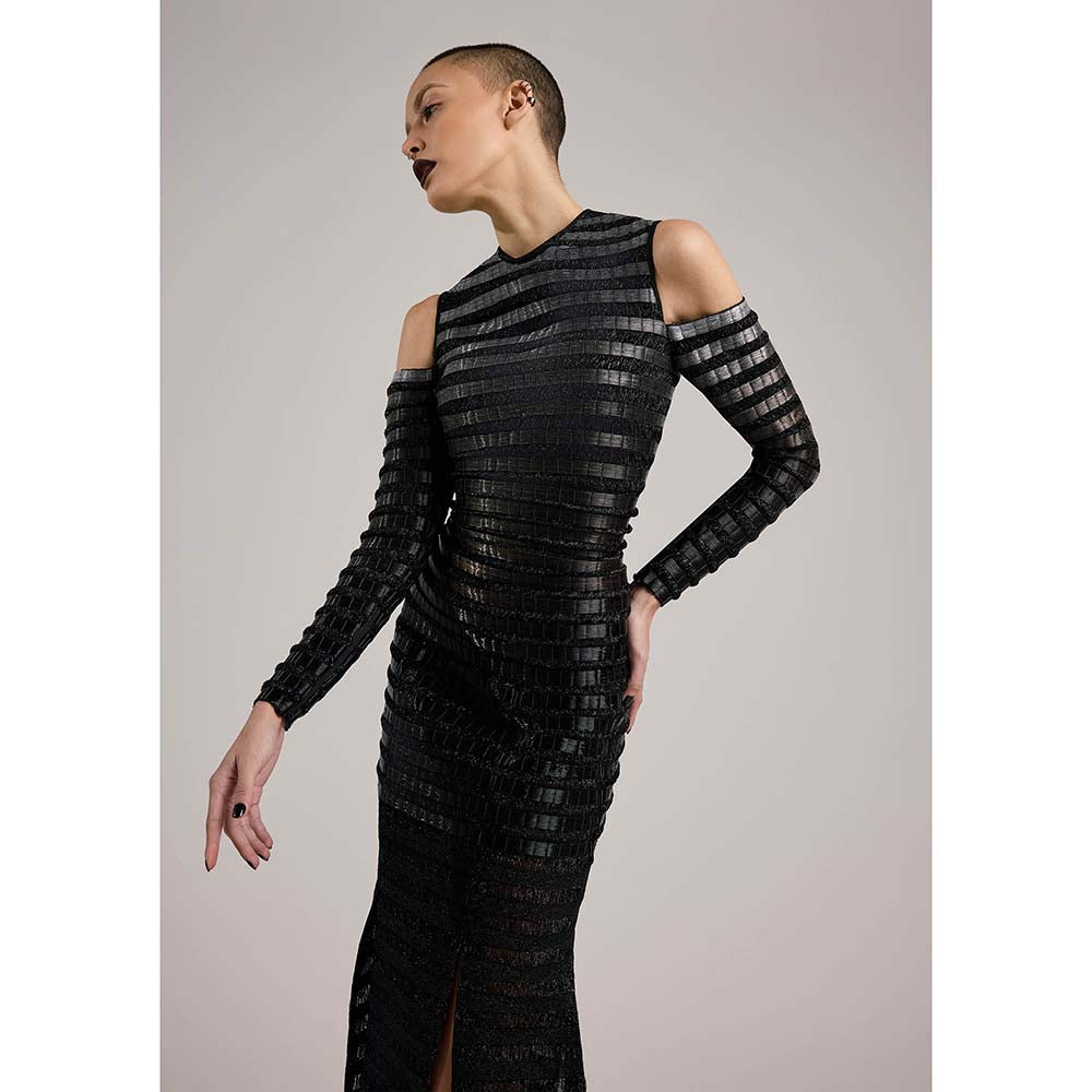 AKHL Black Gradient Glass Dress