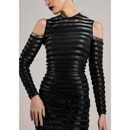 AKHL Black Gradient Glass Dress