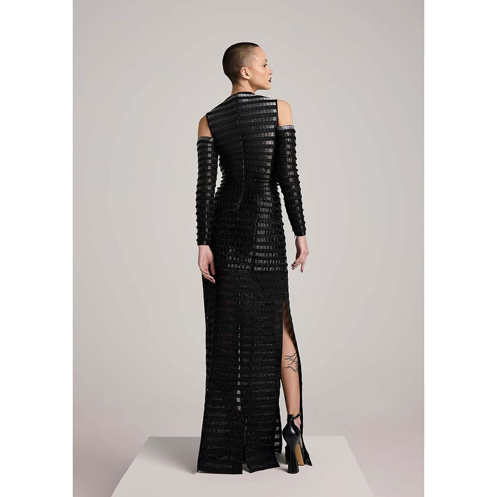 AKHL Black Gradient Glass Dress