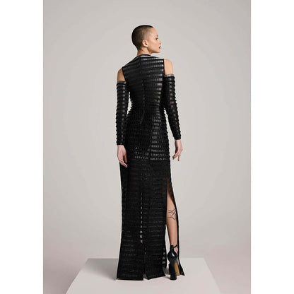 AKHL Black Gradient Glass Dress