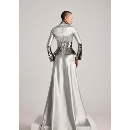 AKHL Silver Dress with Corset Belt (Set of 2)