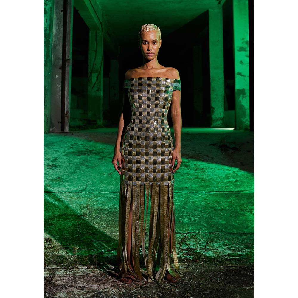 AKHL Gold Woven Dress