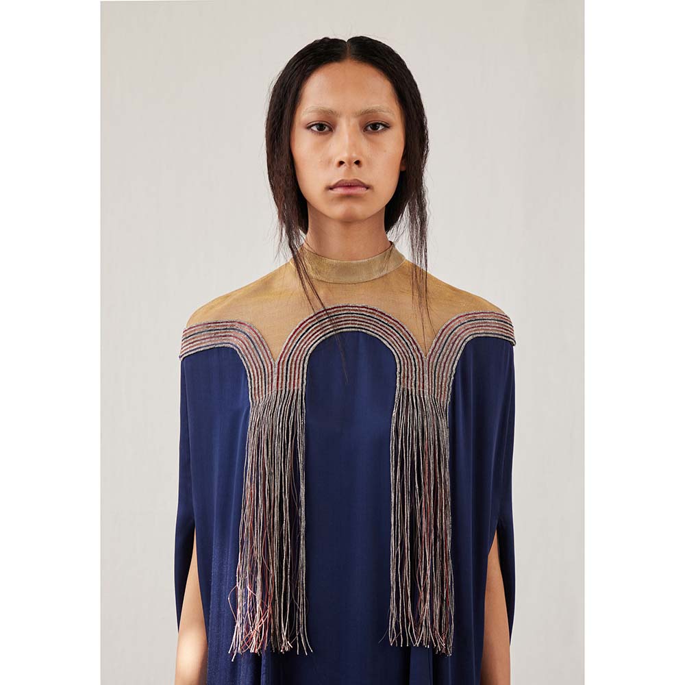 AKHL Blue Arch Gradient Kaftan Dress