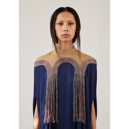 AKHL Blue Arch Gradient Kaftan Dress