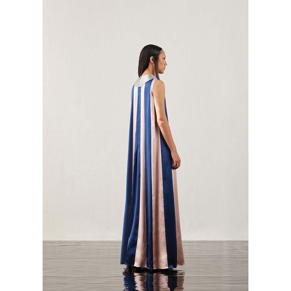 AKHL Blue Colour Blocked Dress