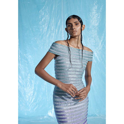AKHL Blue Gradient Dress