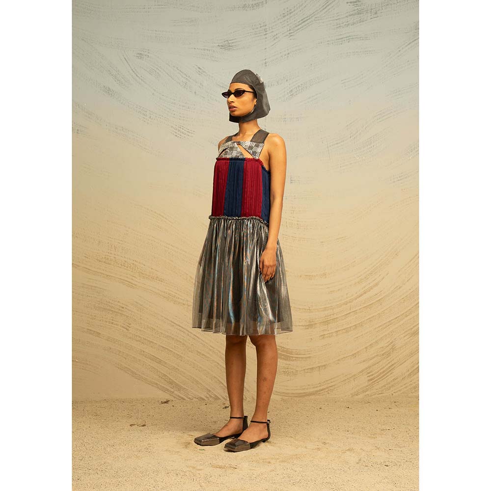 AKHL Multi-Colour Sequins Yoke Dress