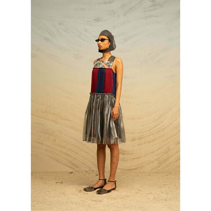AKHL Multi-Colour Sequins Yoke Dress