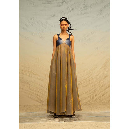 AKHL Gold Bias Cut Dress