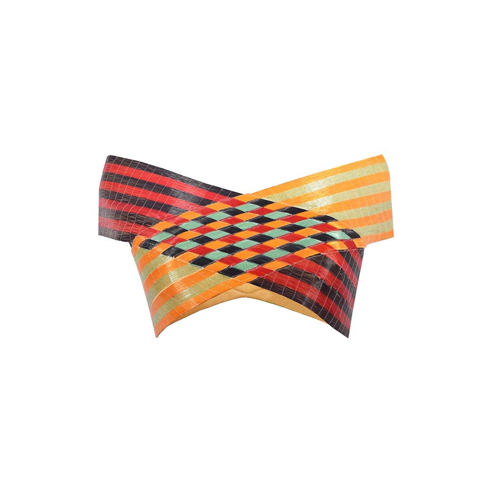 AKHL Multi-Colour Interwoven Crop Top