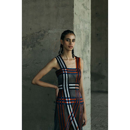 AKHL Multi-Colour Lurex Glass Dress