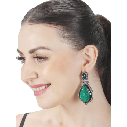 Akulya Jewels Emerald Green Doublet Danglers