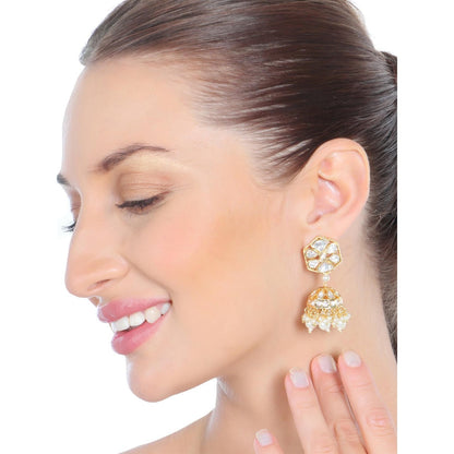 Akulya Jewels Polki and Pearl Necklace (Set of 2)