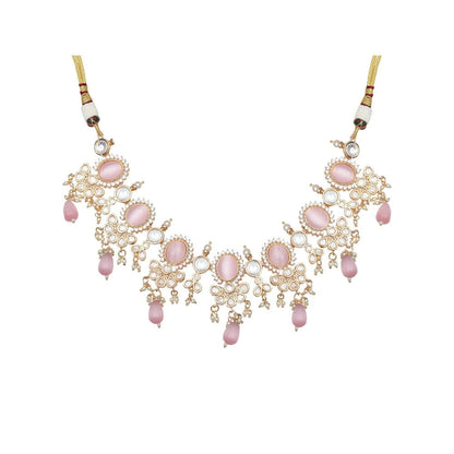 Akulya Jewels Multi-Color Kundan Necklace (Set of 2)