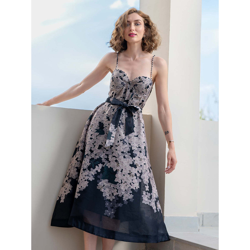 AEOY Noir Petal Maxi Dress (2N)