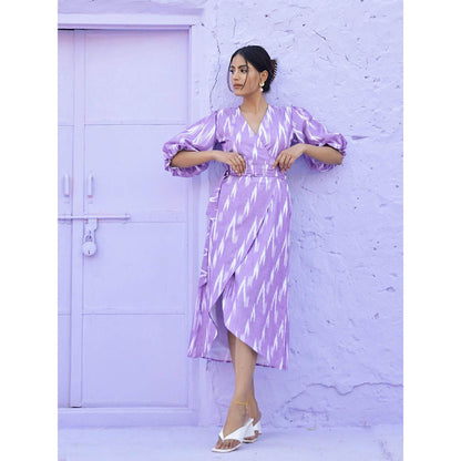 AlterEGO Flora Ikat Wrap Dress