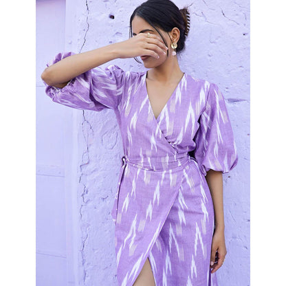 AlterEGO Flora Ikat Wrap Dress