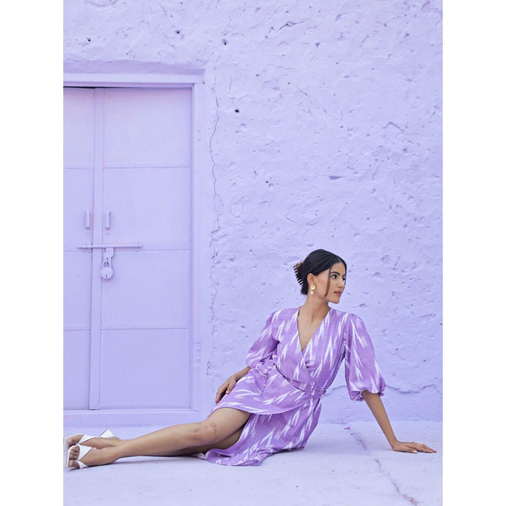 AlterEGO Flora Ikat Wrap Dress