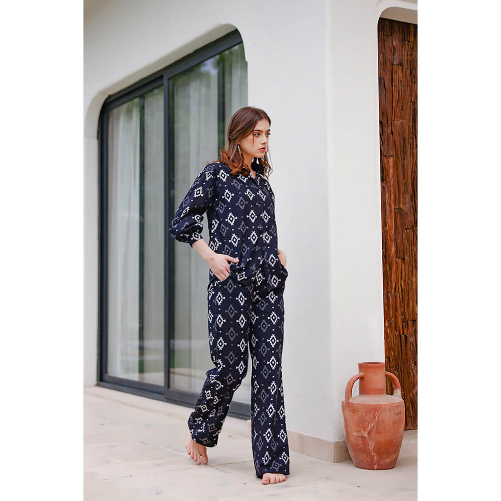 AlterEGO Haley Black The Dark Moon Printed Co-Ord (Set of 3)