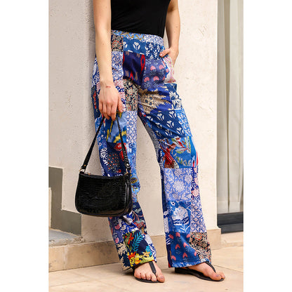AlterEGO Rana Blue Printed Pant