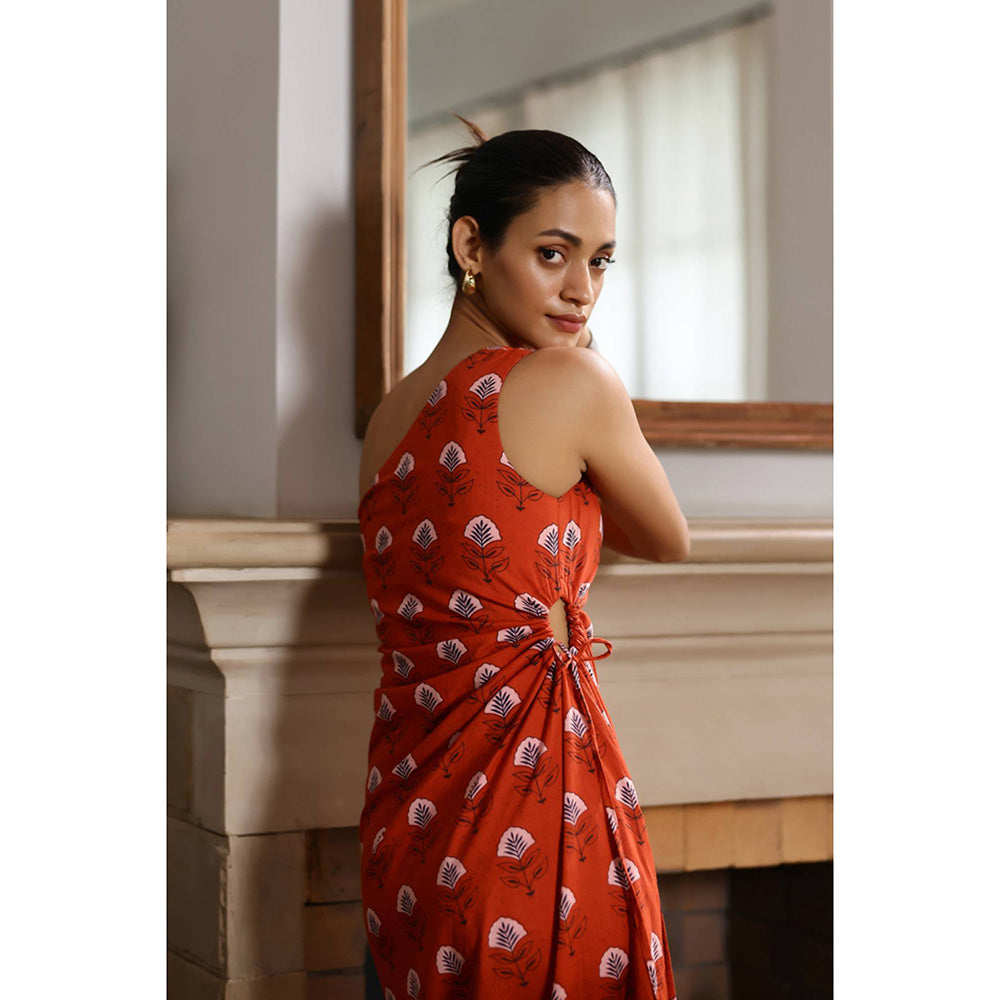 AlterEGO Lisa -Rose Splatter Drawstring Dress