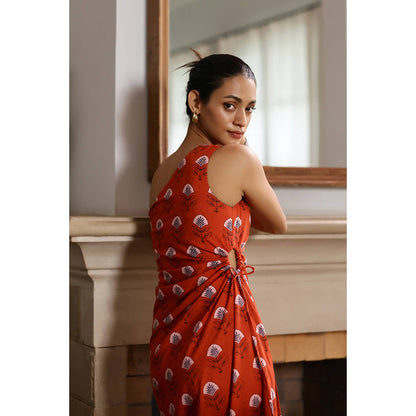 AlterEGO Lisa -Rose Splatter Drawstring Dress
