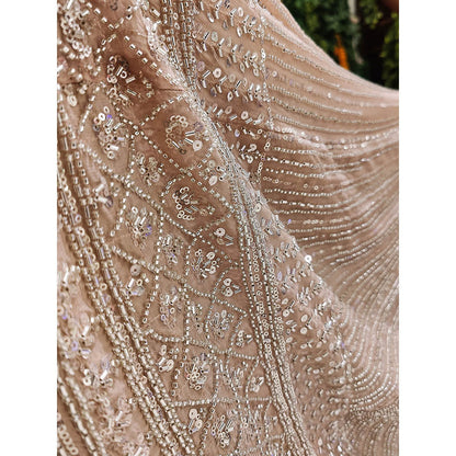 Amaltas Couture Inas Dusty Rose Pink Blouse with Lehenga and Dupatta (Set of 3)