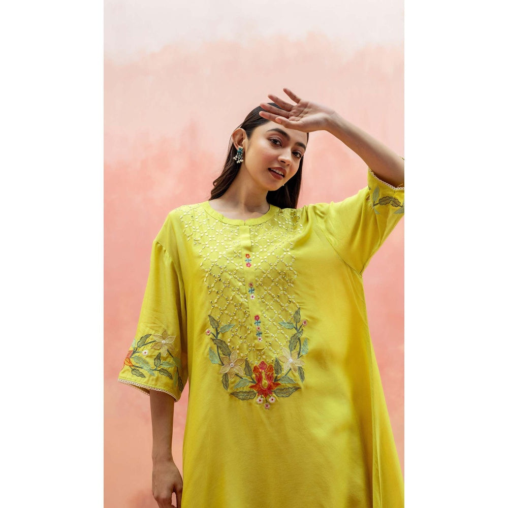 AM by Anita Mittal Yellow Firefly Co-Ord