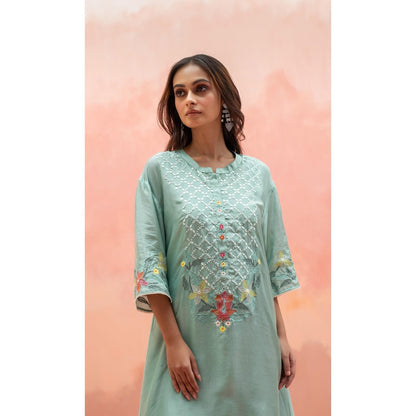 AM by Anita Mittal Firefly Blue Co-Ord Set