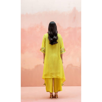 AM by Anita Mittal Firefly Yellow Co-Ord Set