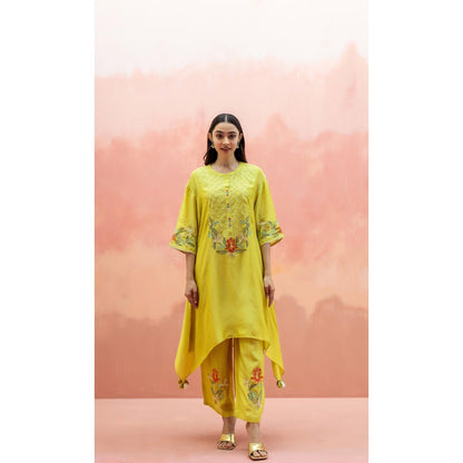 AM by Anita Mittal Firefly Yellow Co-Ord Set
