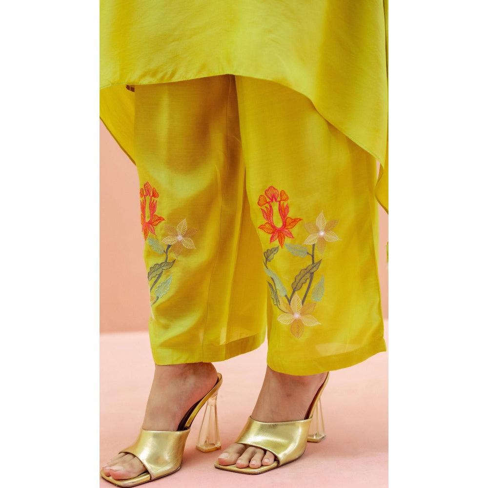 AM by Anita Mittal Firefly Yellow Co-Ord Set