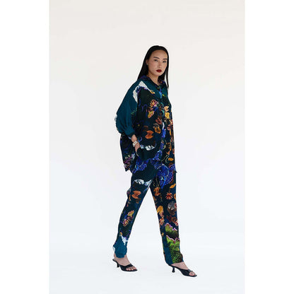 Amka India Blue Jordan Printed Shirt