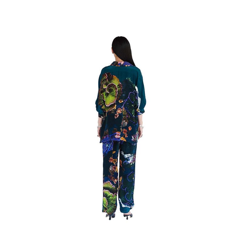 Amka India Blue Jordan Printed Shirt